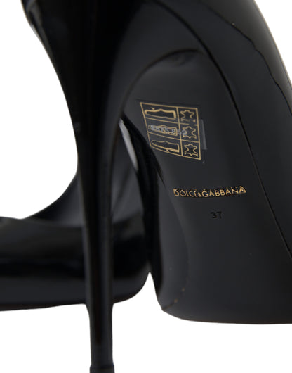 Talons aiguilles vernis noirs Dolce &amp; Gabbana