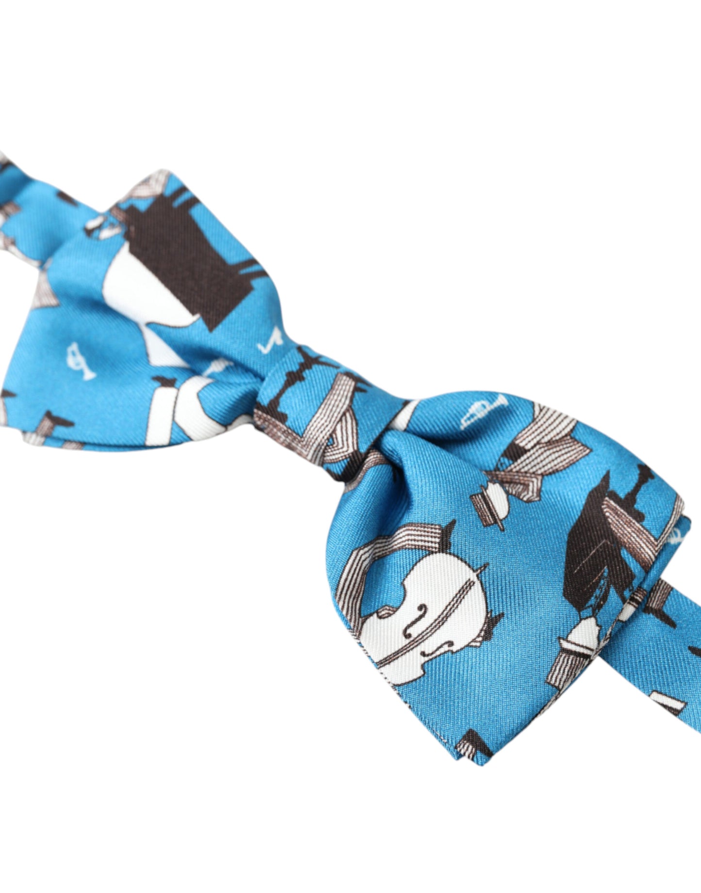 Noeud papillon club de jazz bleu en soie Dolce &amp; gabbana