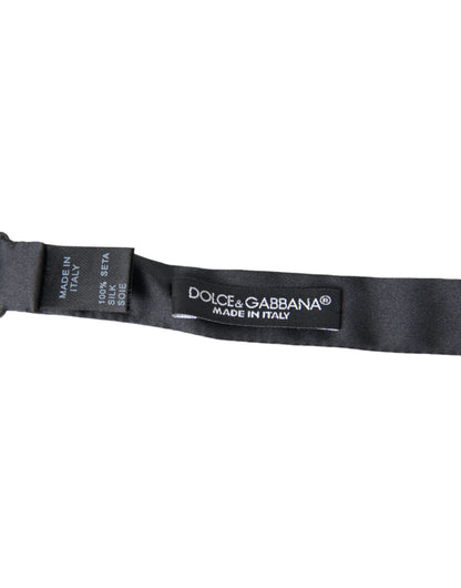 Nœud papillon en soie gris anthracite Dolce &amp; gabbana