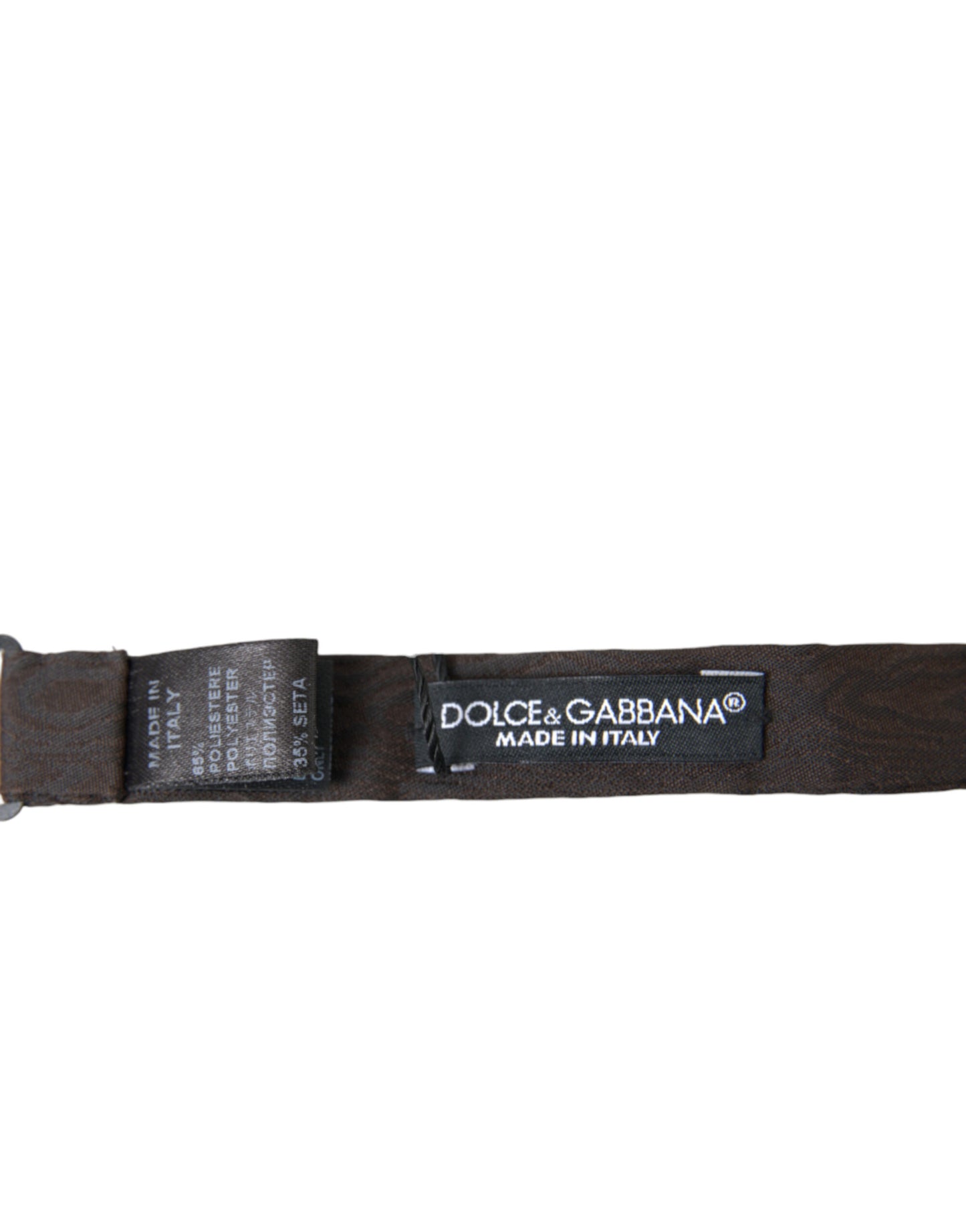 Nœud papillon en soie mélangée marron Dolce &amp; gabbana