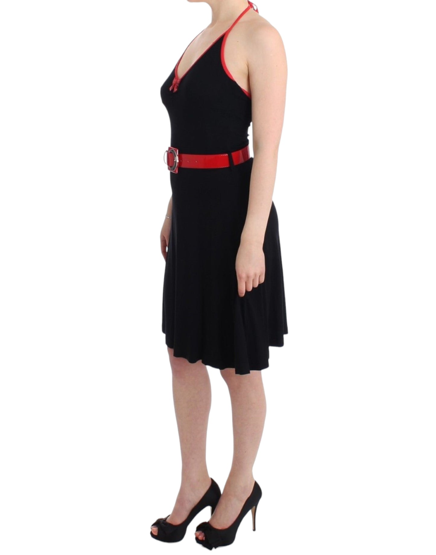 Robe mi-longue palladio noire Roccobarocco