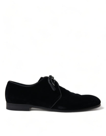 Dolce &amp; gabbana chaussures habillées derby en velours noir