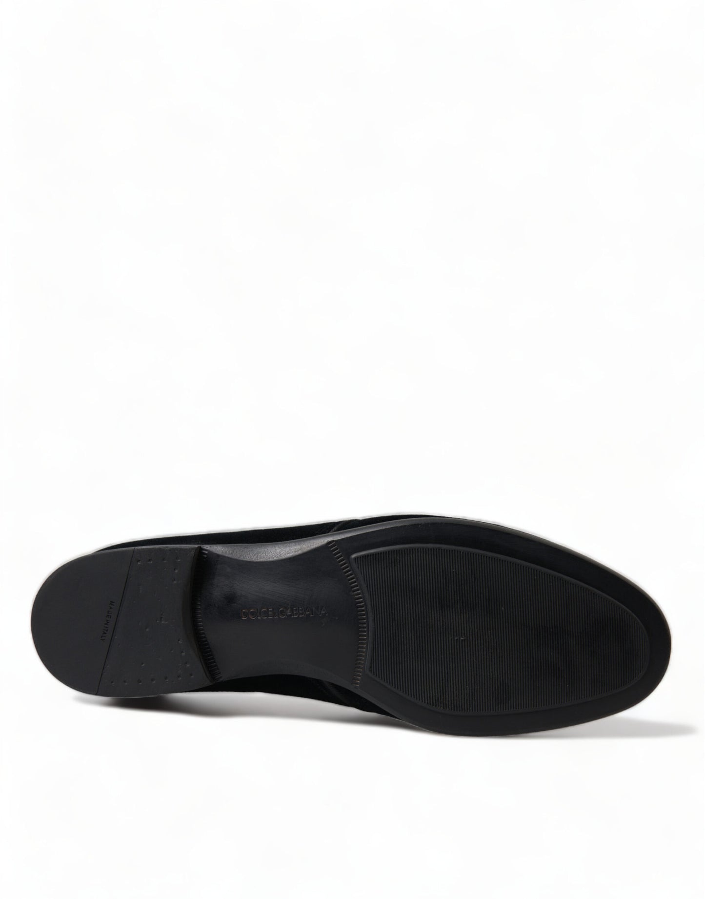 Dolce &amp; gabbana chaussures habillées derby en velours noir