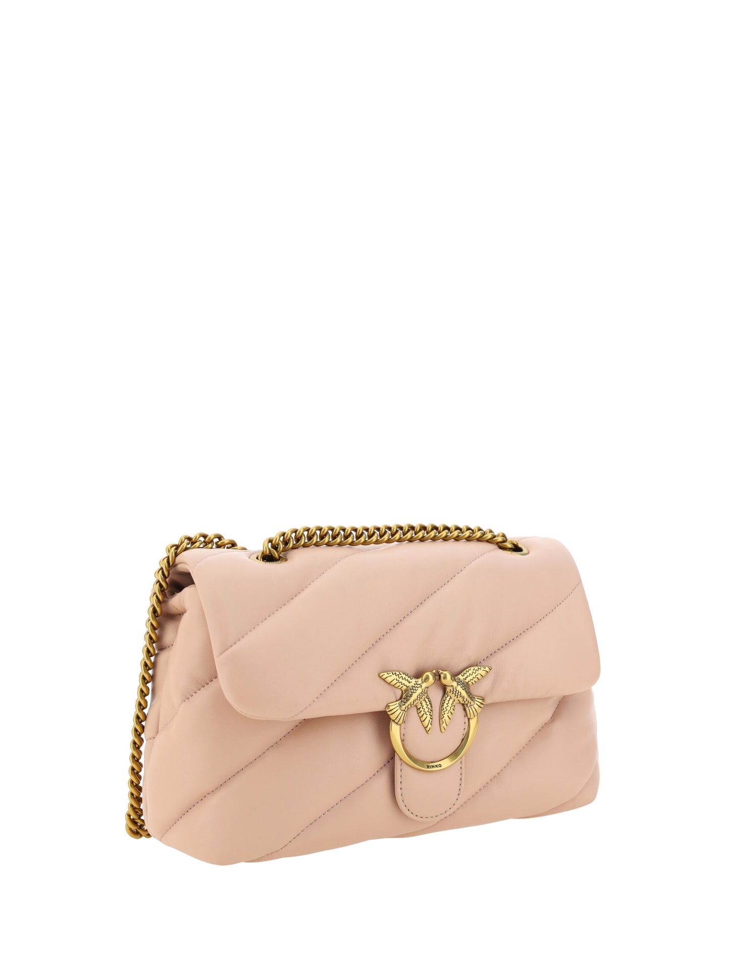 Sac bandoulière matelassé rose clair Pinko