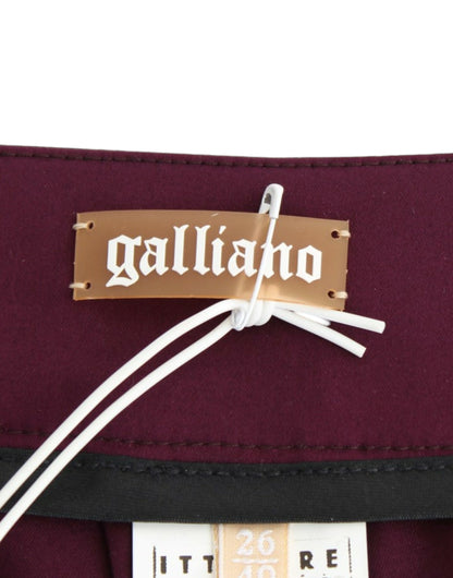 John Galliano pantalones elegantes morados ajustados