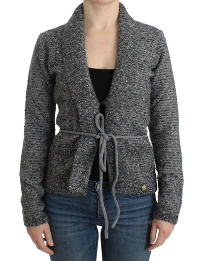 Cardigan en laine mélangée gris Cavalli