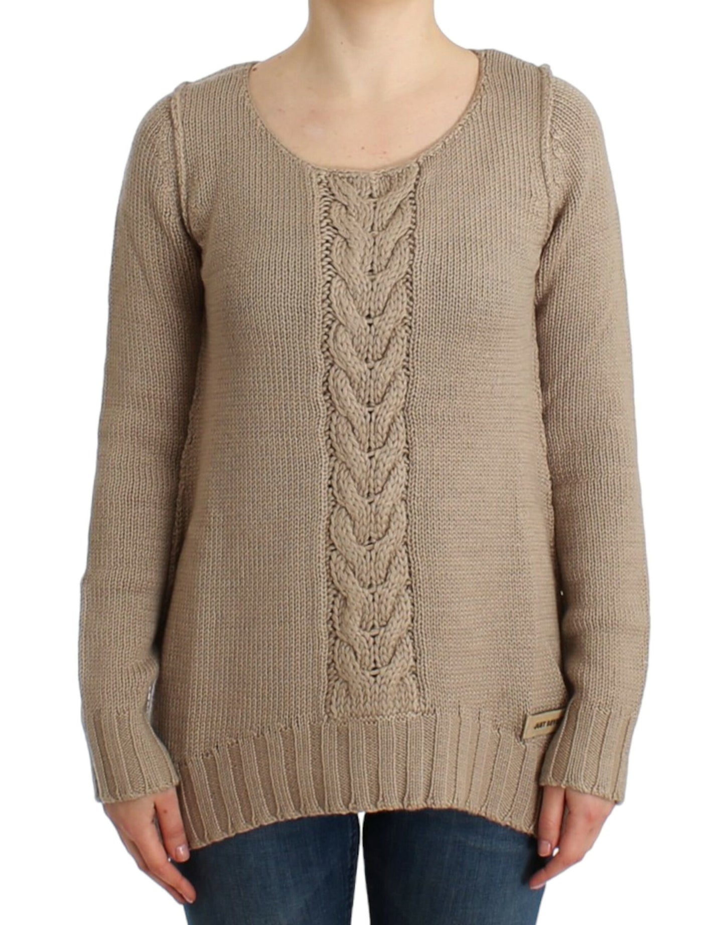 Cavalli Jersey de lana de punto beige