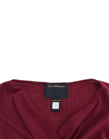 Pull en laine à trou de serrure violet Cavalli