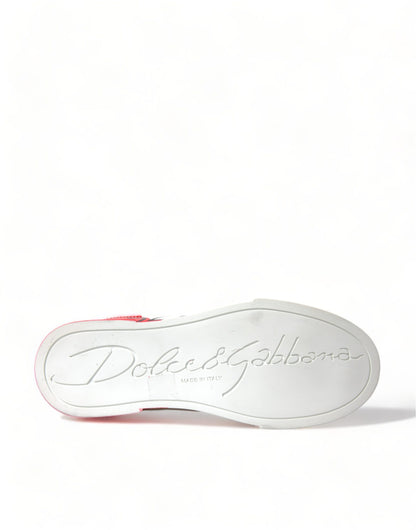 Baskets Portofino en cuir blanc Dolce &amp; Gabbana