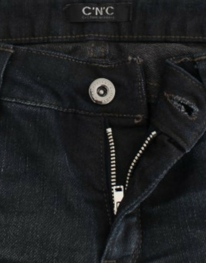 Costume national de jeans en denim bleu superskinny