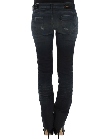 Costume national de jeans en denim bleu superskinny