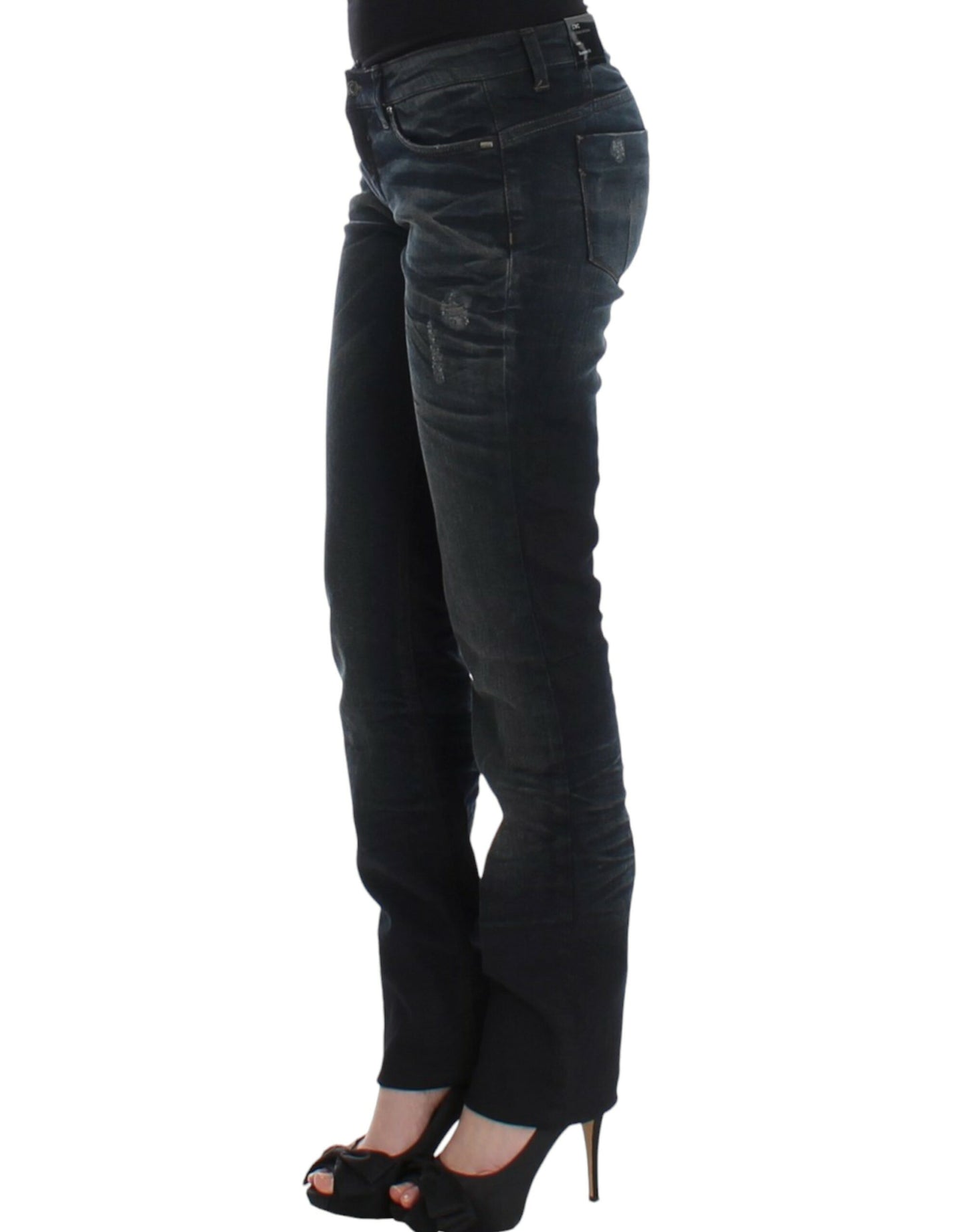 Costume national de jeans en denim bleu superskinny