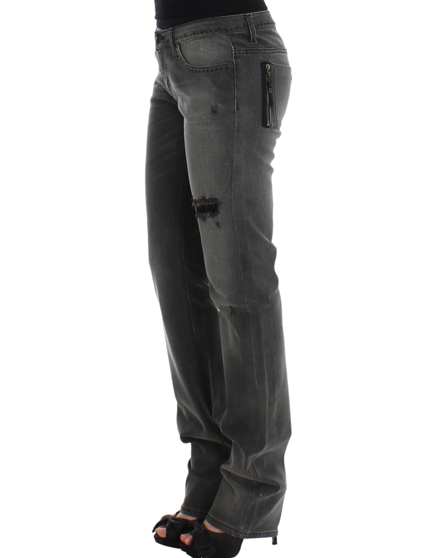 Costume national gris jambe droite denim délice