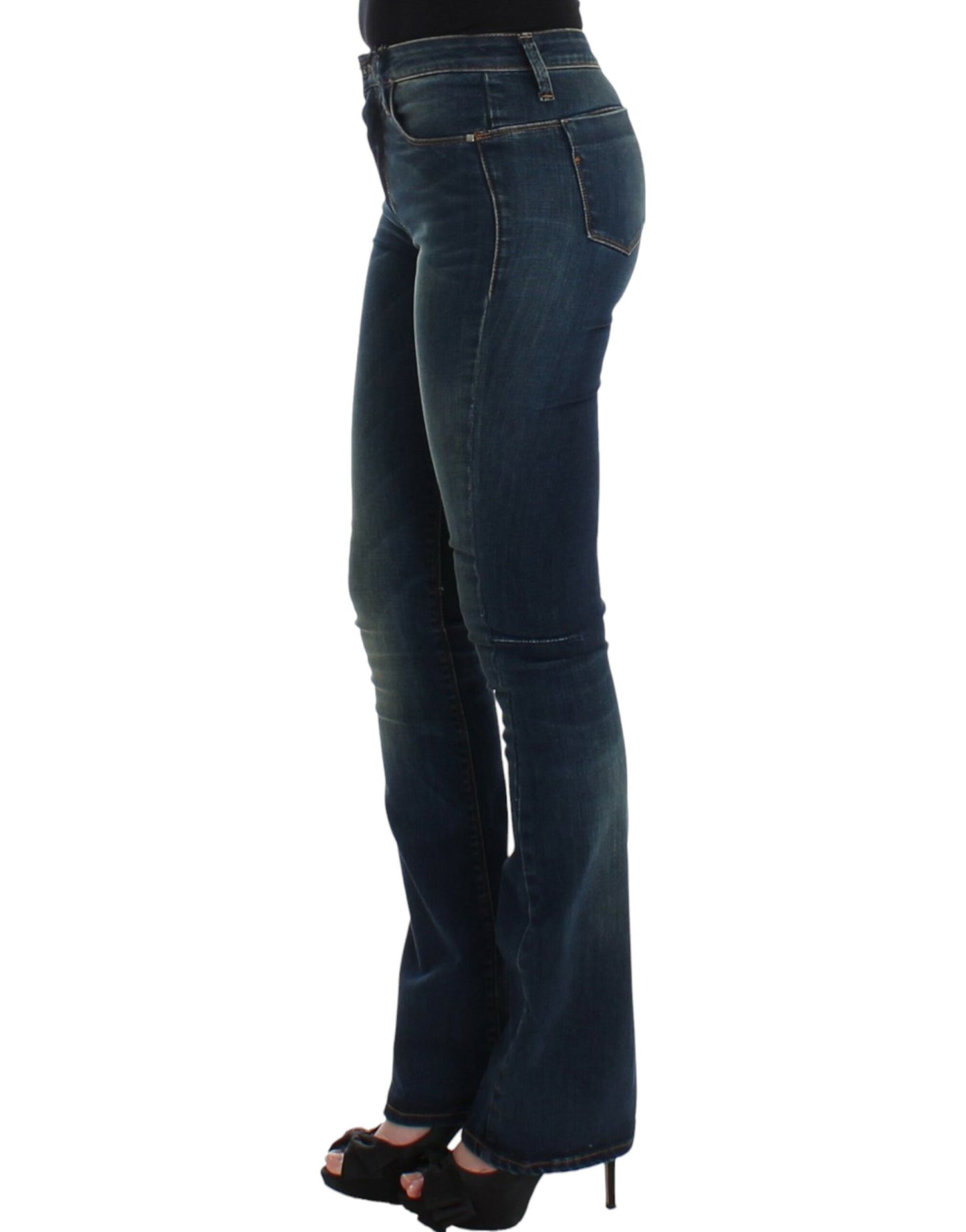 Costume National Chic Blue Straight Leg Designer Jeans