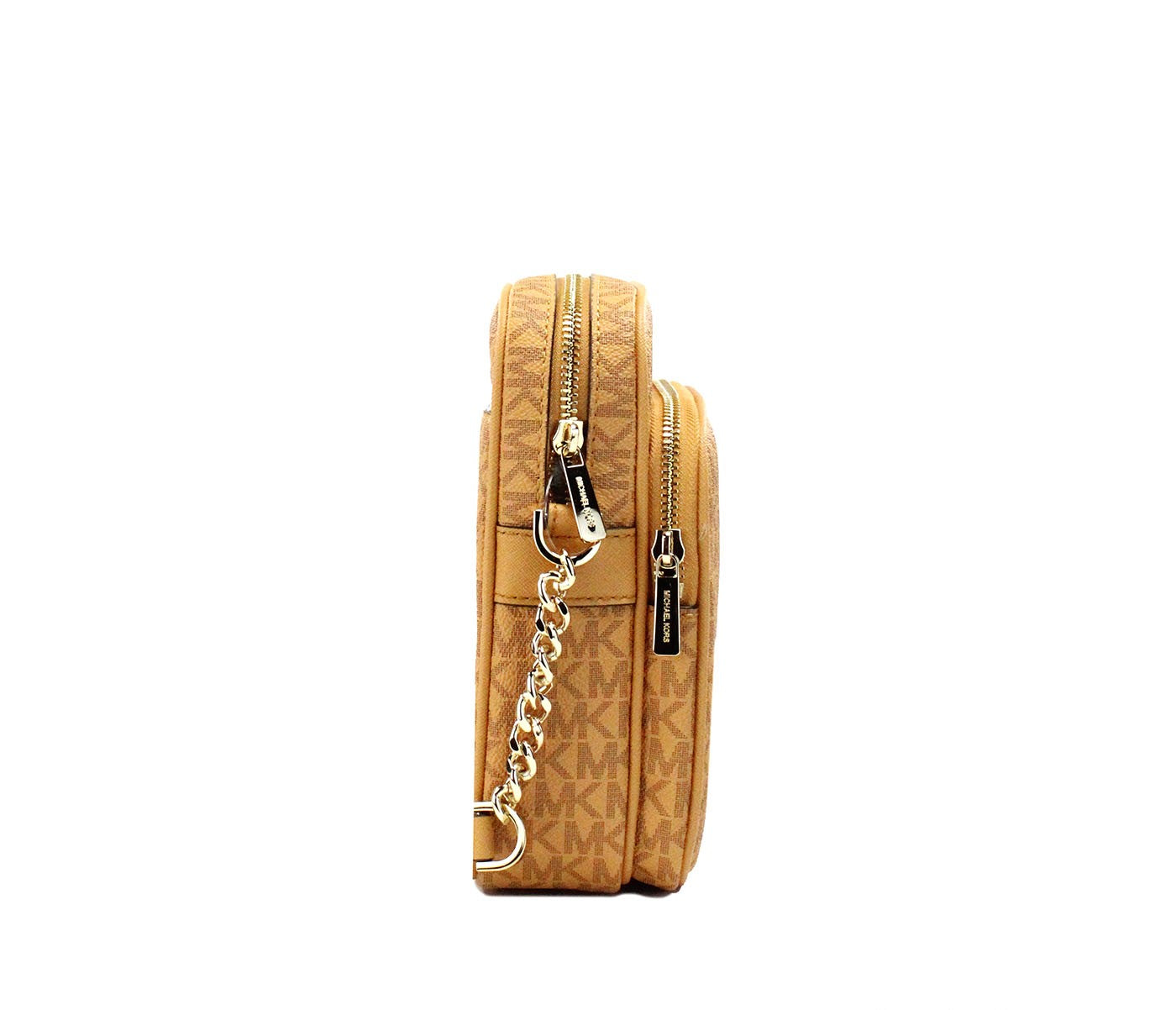 Michael Kors Jet Set Cider Bolso bandolera de cuero con cadena norte sur y PVC Flight