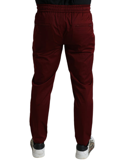 Dolce &amp; gabbana pantalon de jogging stretch en coton marron