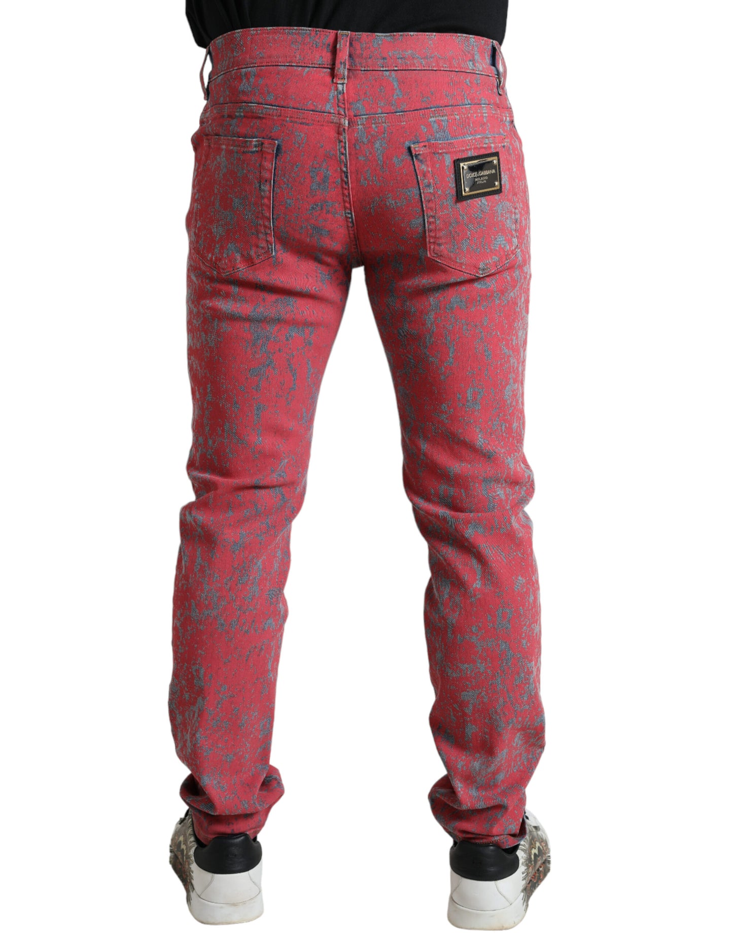 Dolce &amp; Gabbana - Jean skinny rouge tie-dye