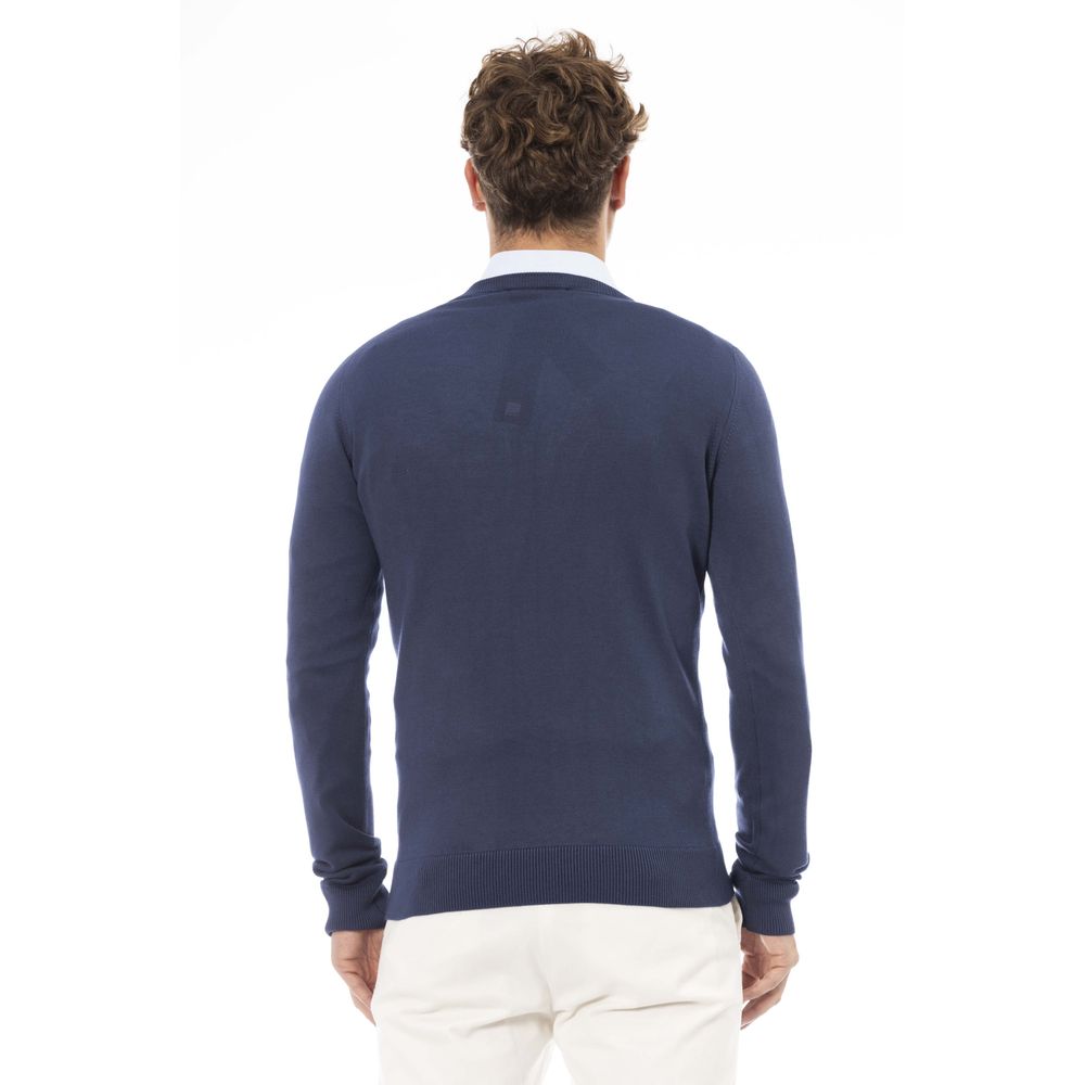 Baldinini Trend Blue Modal Men Sweater