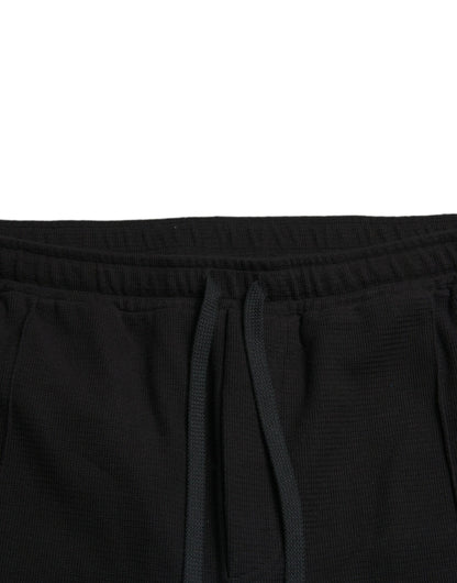 Dolce &amp; gabbana pantalon de jogging en coton mélangé noir