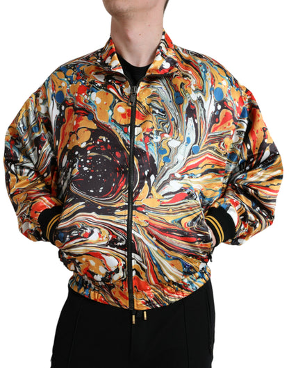 Dolce &amp; Gabbana blouson aviateur abstrait coloré