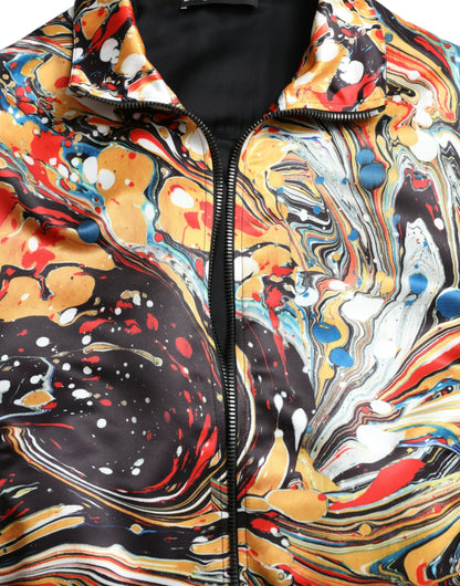 Dolce & Gabbana Colorful Abstract Bomber Jacket