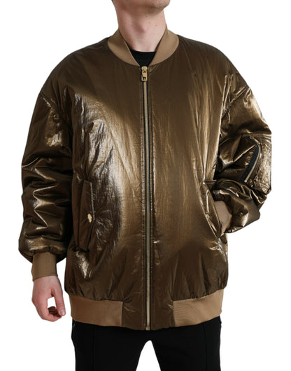 Dolce &amp; Gabbana blouson aviateur bronze