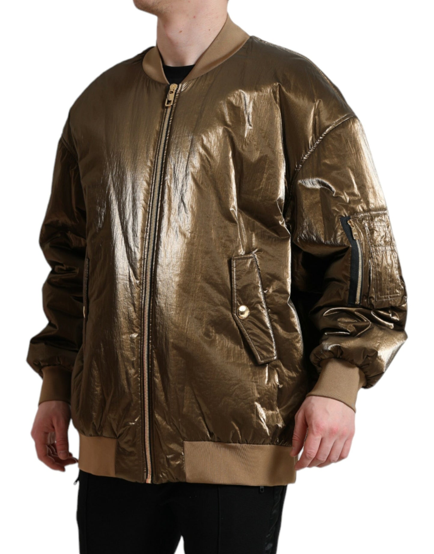 Dolce &amp; Gabbana blouson aviateur bronze