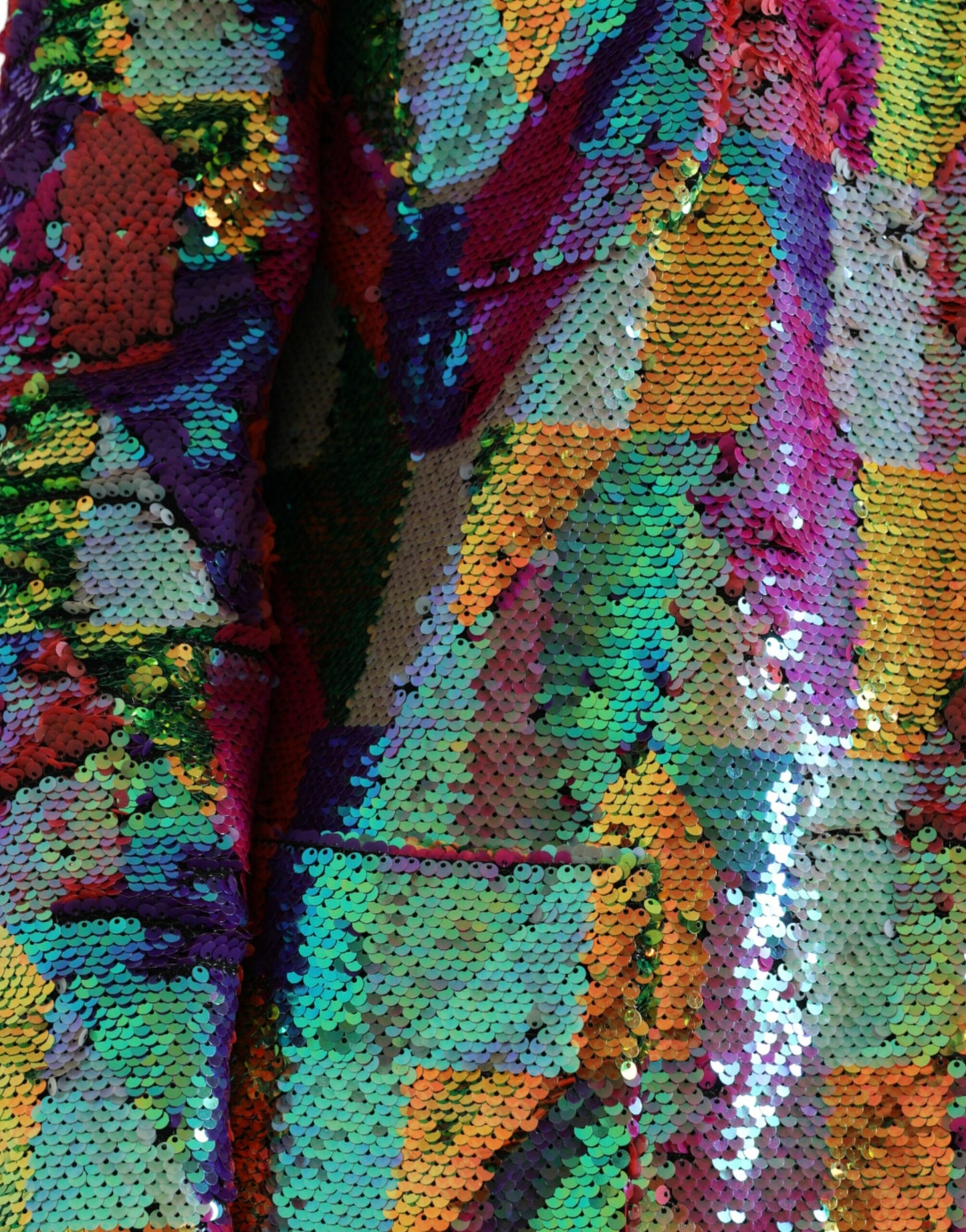 Dolce & Gabbana Multicolor Sequined Long Jacket