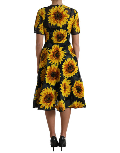 Dolce &amp; Gabbana - Robe midi trapèze estivale tournesol