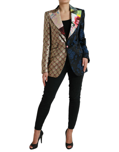 Dolce &amp; gabbana blazer patchwork multicolore