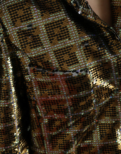 Dolce &amp; gabbana veste courte à sequins multicolores