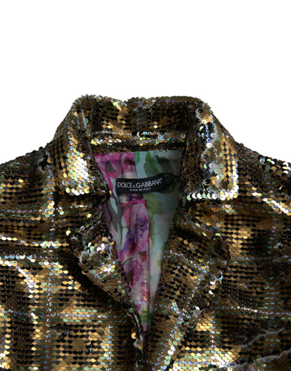 Dolce &amp; gabbana veste courte à sequins multicolores