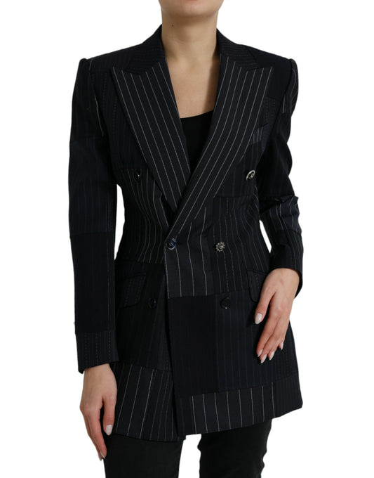 Dolce &amp; gabbana blazer en laine vierge rayé