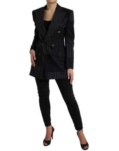 Dolce &amp; gabbana blazer en laine vierge rayé