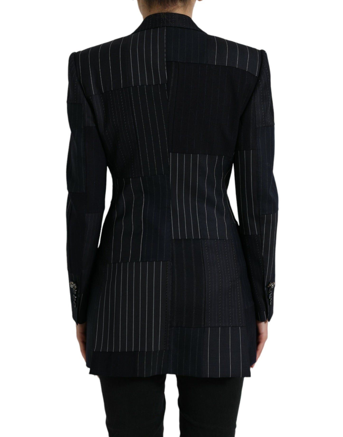 Dolce &amp; gabbana blazer en laine vierge rayé