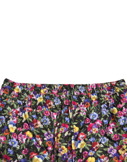 Dolce &amp; Gabbana short fleuri taille haute vibrant