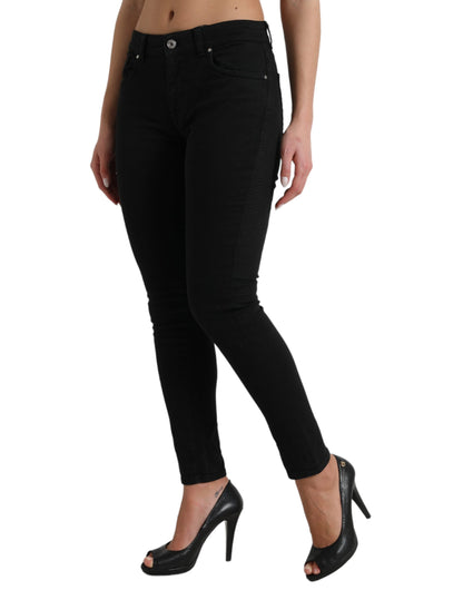 Dolce &amp; Gabbana - Jean skinny noir taille moyenne