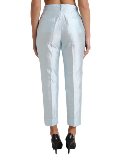 Dolce &amp; gabbana pantalon court taille haute bleu ciel