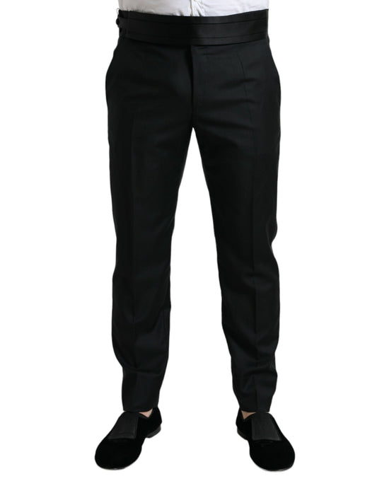 Dolce &amp; gabbana pantalon habillé en laine coupe slim