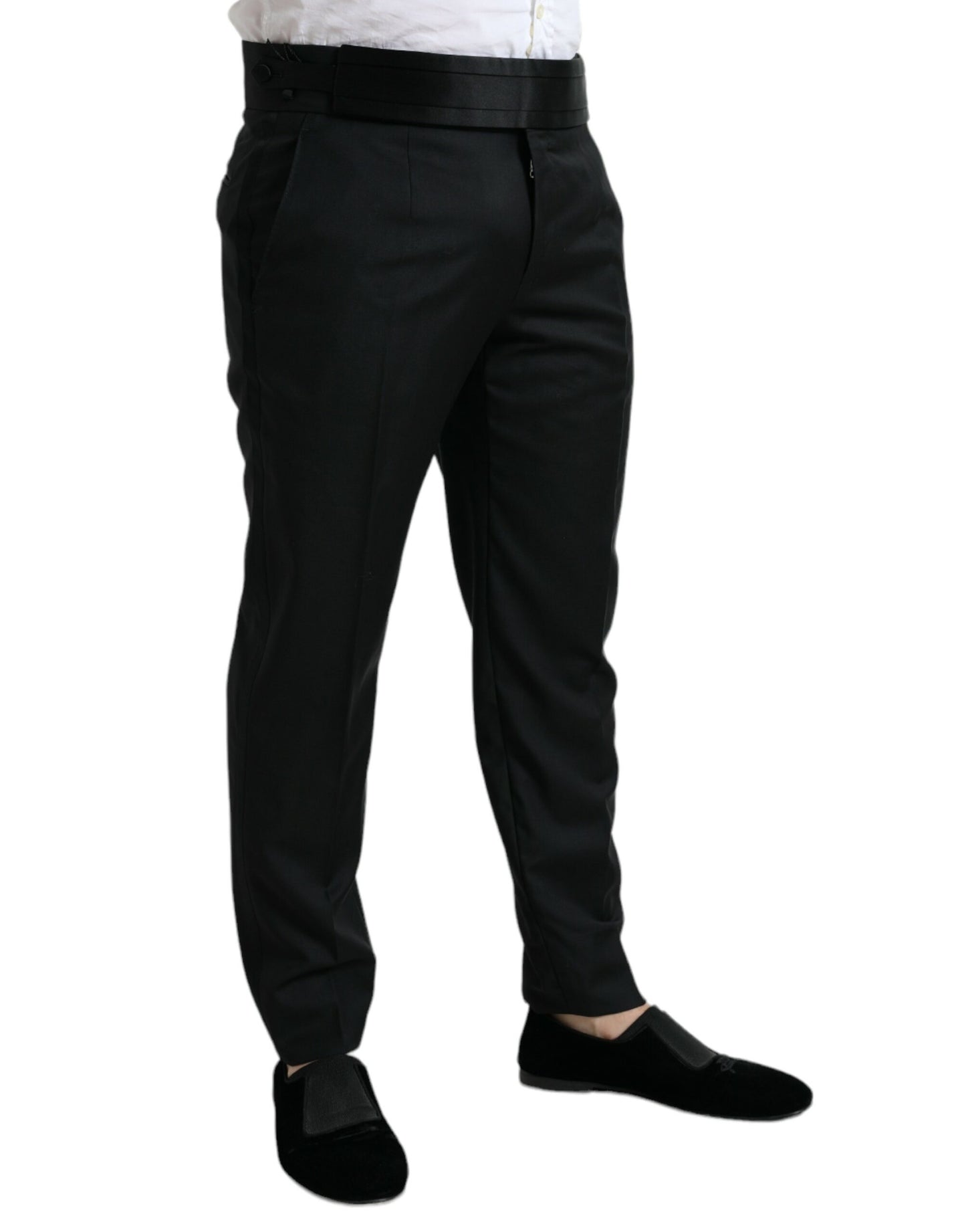 Dolce &amp; gabbana pantalon habillé en laine coupe slim