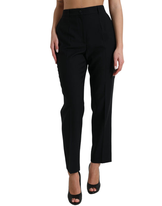 Dolce &amp; gabbana pantalon en laine taille haute