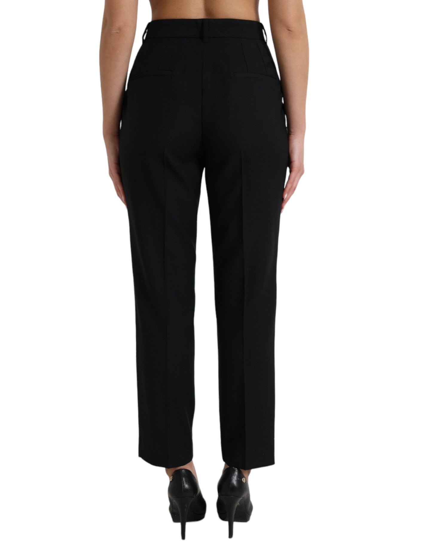 Dolce &amp; gabbana pantalon en laine taille haute