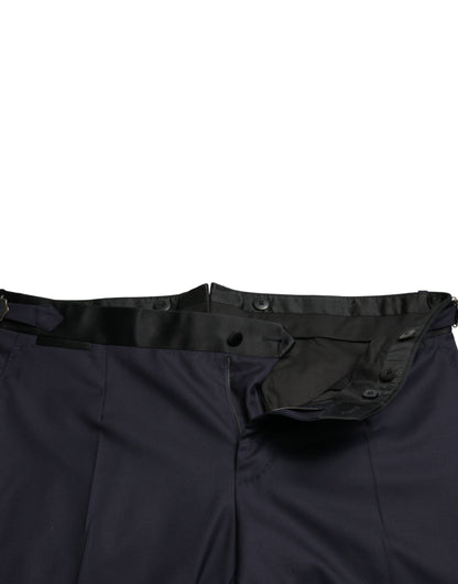 Dolce &amp; gabbana pantalon habillé court en laine et soie mélangées