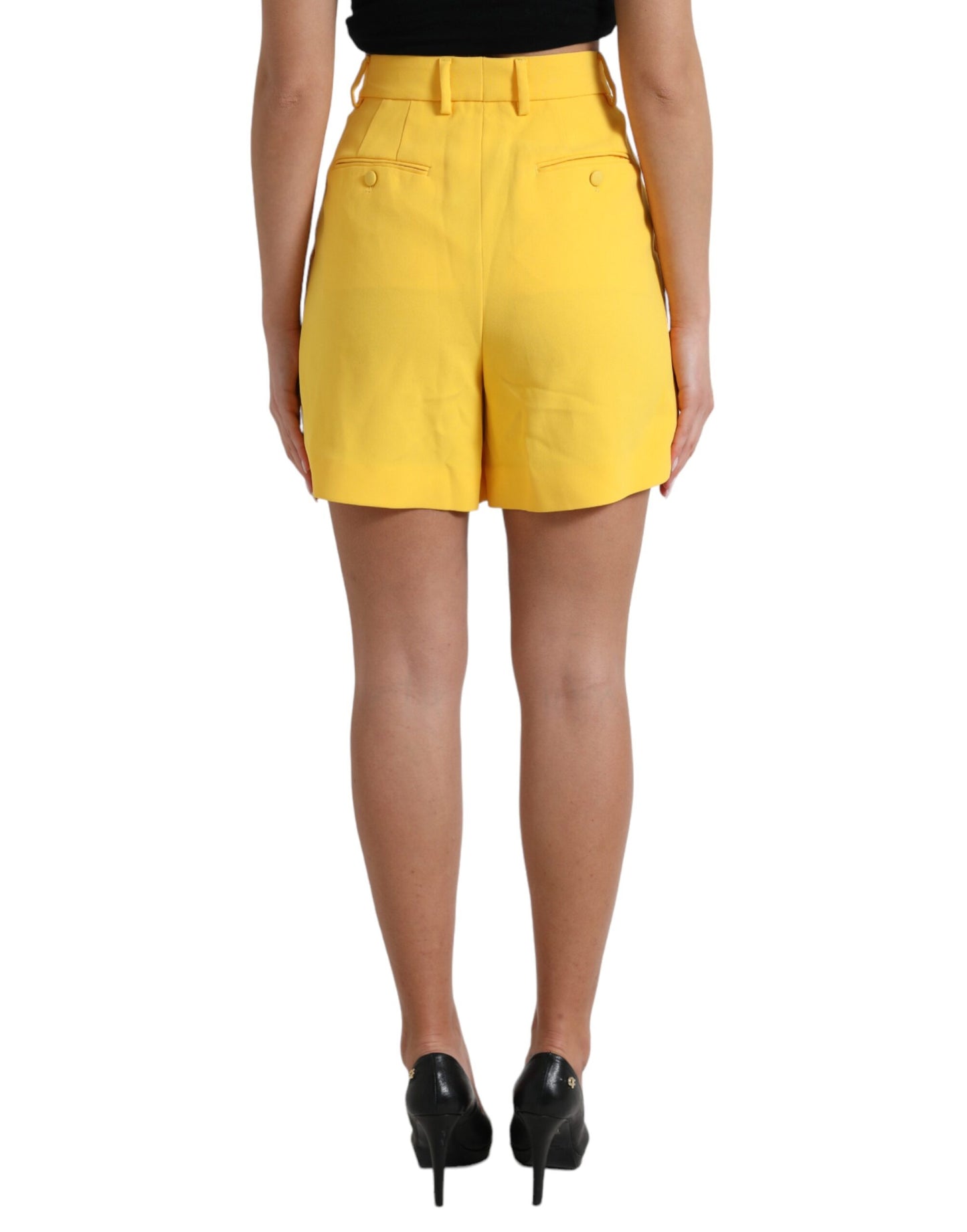 Dolce &amp; Gabbana - Bermuda taille haute - Jaune ensoleillé