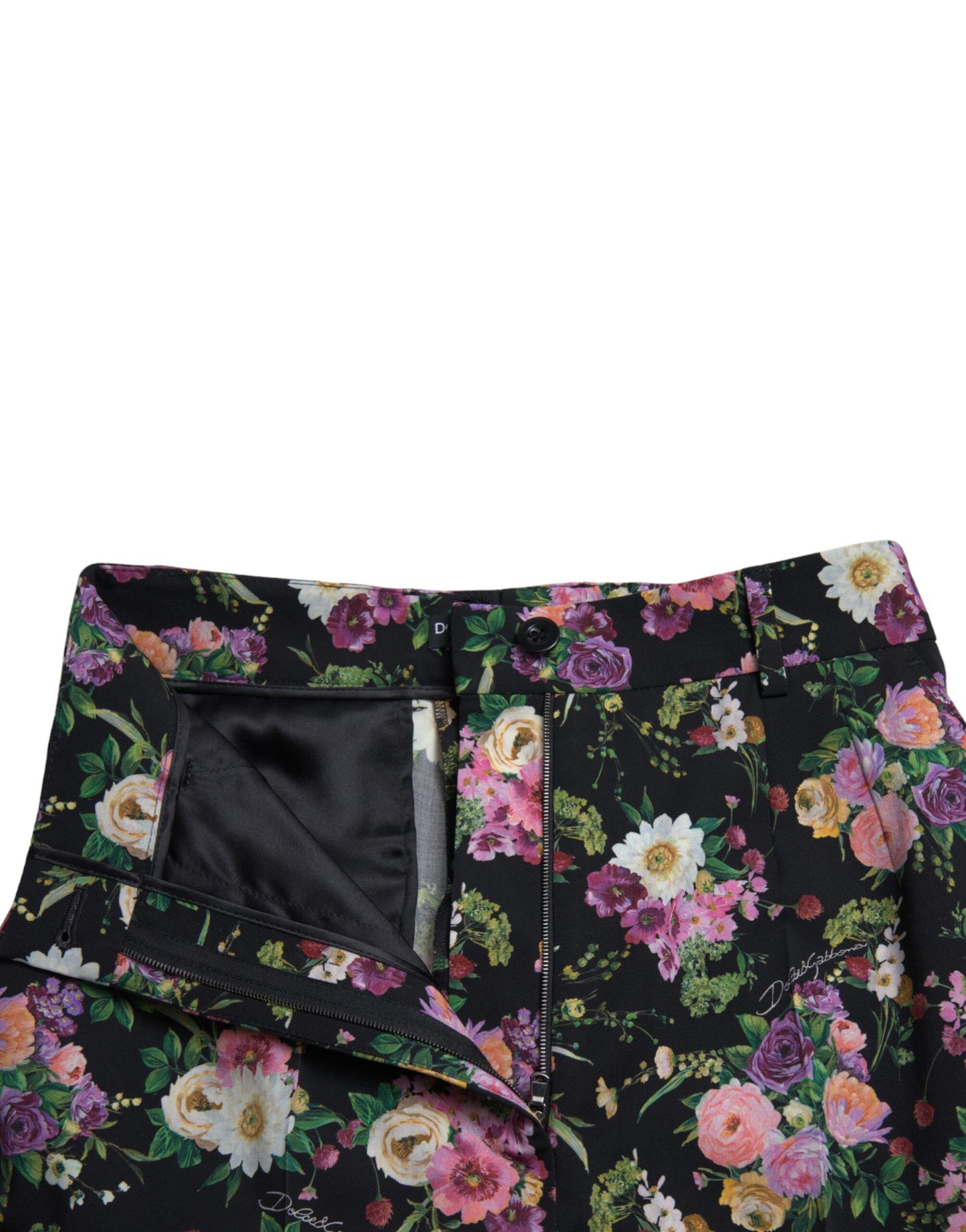 Dolce &amp; gabbana pantalon large taille haute à fleurs