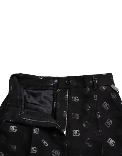 Dolce &amp; gabbana pantalon droit taille haute avec logo imprimé