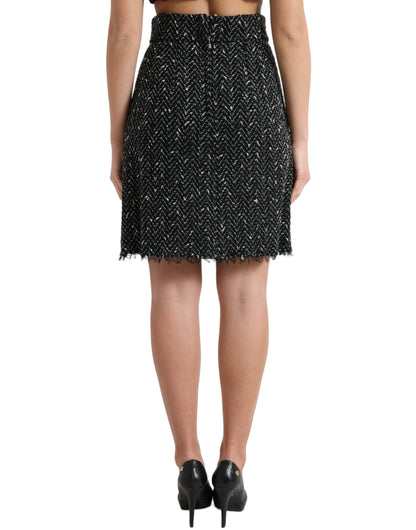 Dolce &amp; Gabbana Mini-jupe taille haute en tweed