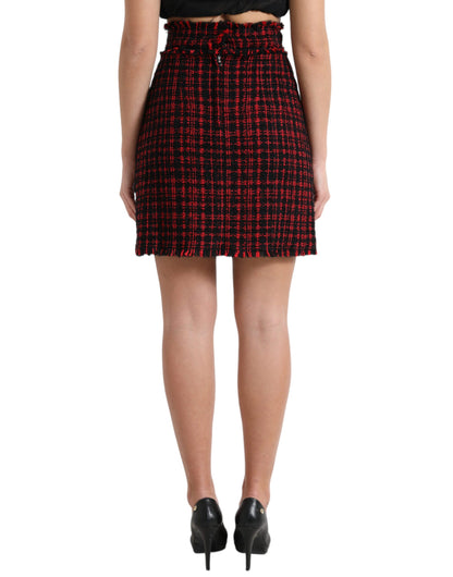 Dolce &amp; Gabbana - Mini-jupe taille haute en tartan alléchant