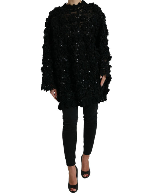 Dolce &amp; gabbana pull noir orné de sequins