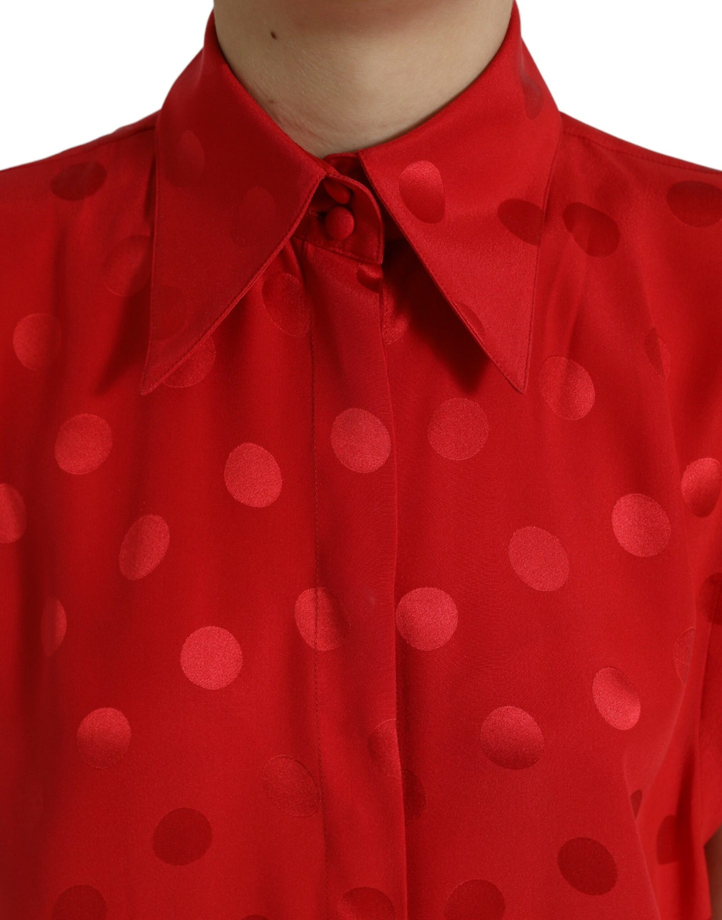 Blouse en soie sans manches à pois Dolce &amp; gabbana